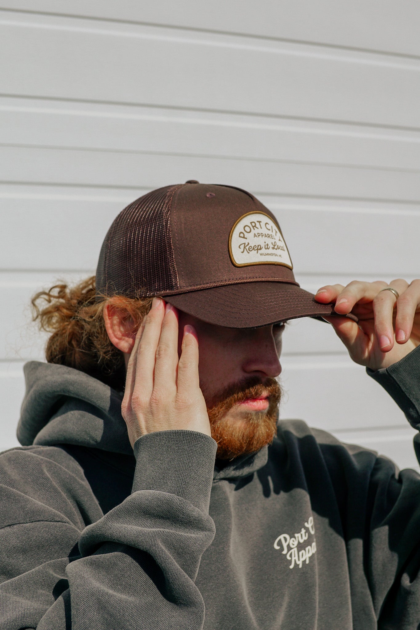 Brown Snapback Trucker Hat