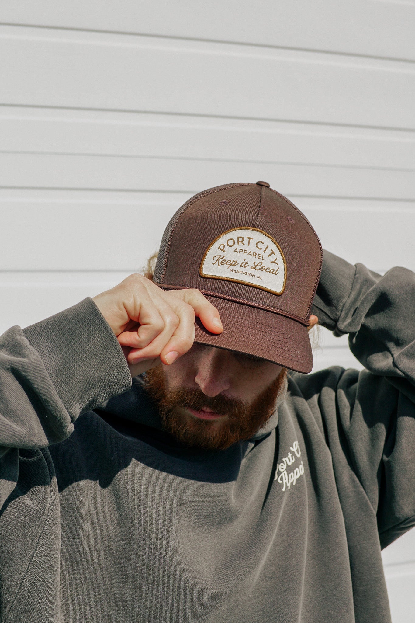 Brown Snapback Trucker Hat