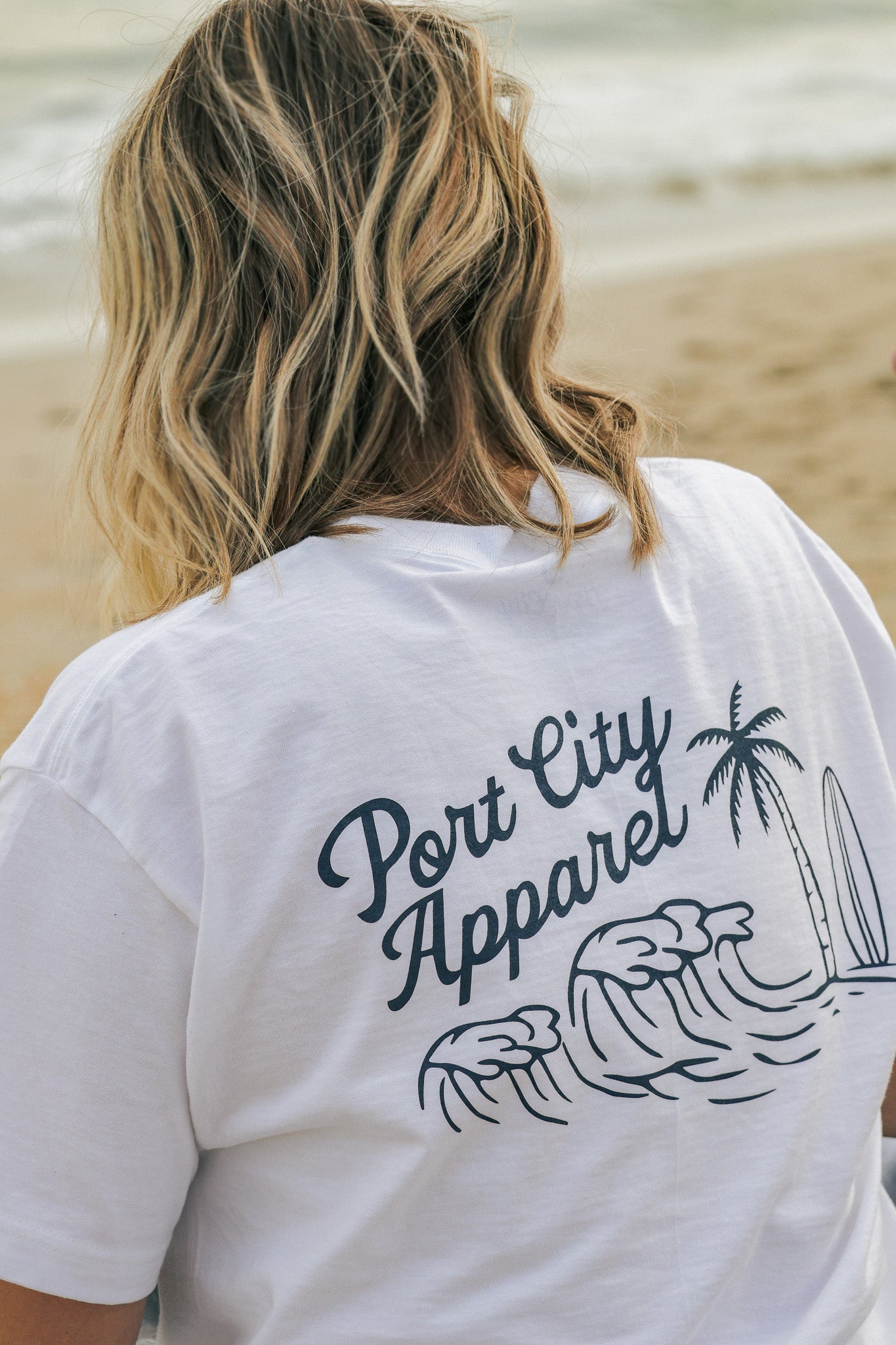 Beach Day White Tee