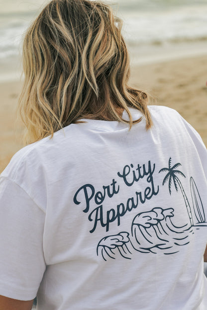 Beach Day White Tee